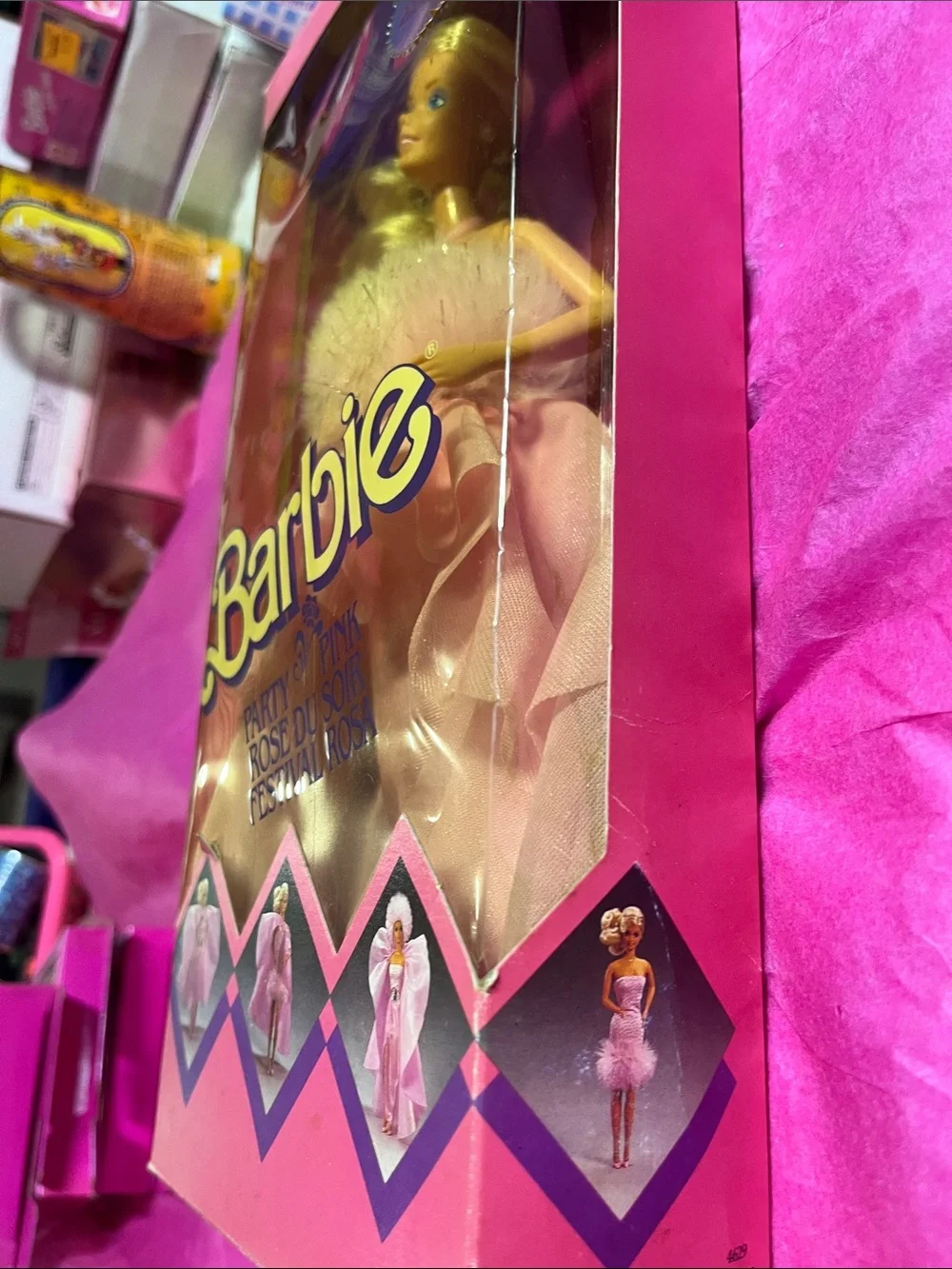 1987 Mattel Party Pink Barbie (#4629) NRFB